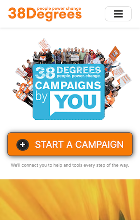 Example of a user starting a campaign